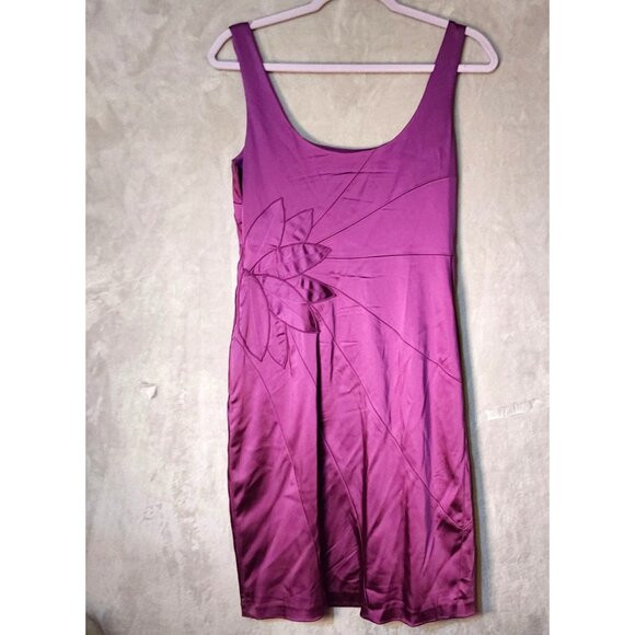 Eclectic feminine Regency‎ Fashion Embroidery Floral Purple Sleeveless Dress 6 - Picture 5 of 5